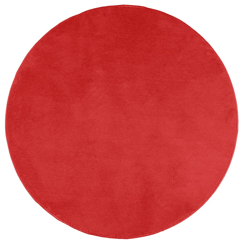 Teppich OVIEDO Kurzflor Rot Ø 120 cm