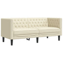 3-Tlg. Chesterfield-Sofa-Set Kunstleder