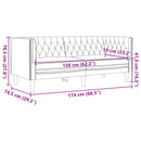 3-Tlg. Chesterfield-Sofa-Set Kunstleder