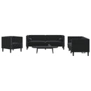 2-Tlg. Chesterfield-Sofa-Set Mit Nackenrollen Samt