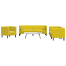 2-Tlg. Chesterfield-Sofa-Set Mit Nackenrollen Samt