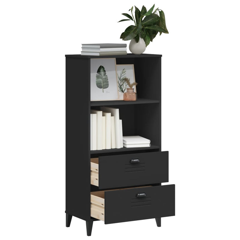 Bücherschrank VIKEN Schwarz 60x35x123 cm Holzwerkstoff