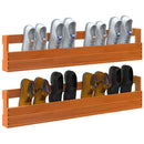 Wand-Schuhregale 2 Stk. 110X8,5X23,5 Cm Massivholz Wachsbraun