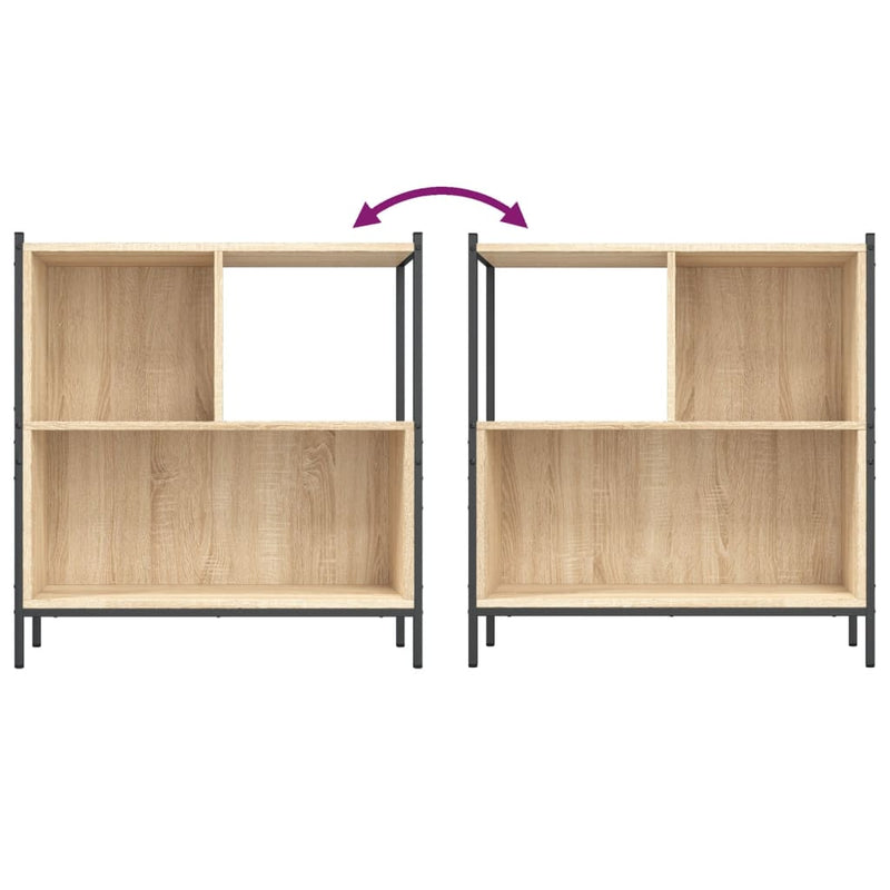 Bücherregal Sonoma-Eiche 72x28x77,5 cm Holzwerkstoff