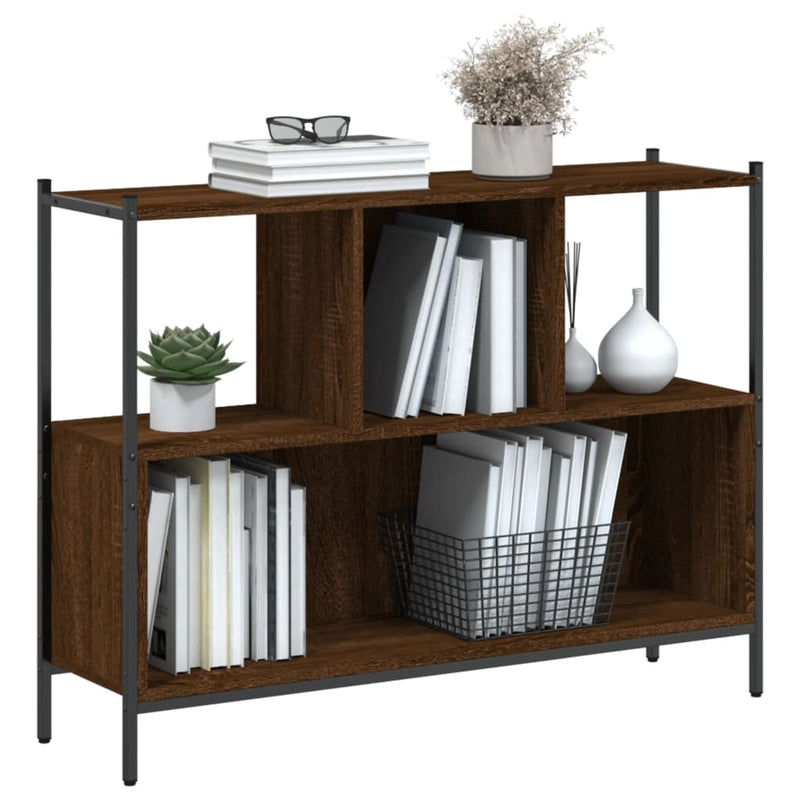 Bücherregal Braun Eichen-Optik 102x28x77,5 cm Holzwerkstoff