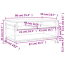 Couchtisch 90X50X45 Cm Holzwerkstoff