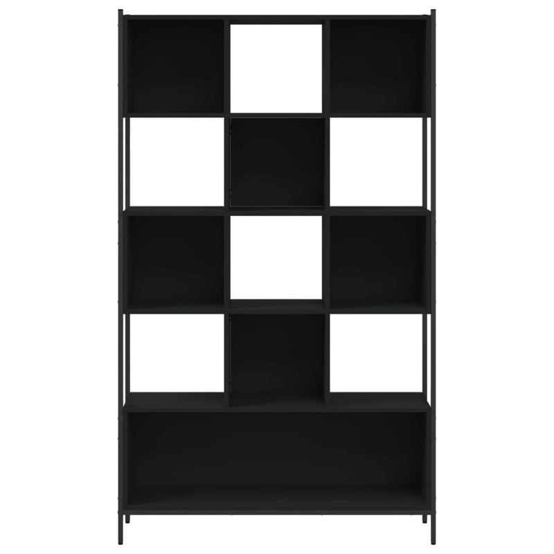 Bücherregal Schwarz 102x28x172 cm Holzwerkstoff