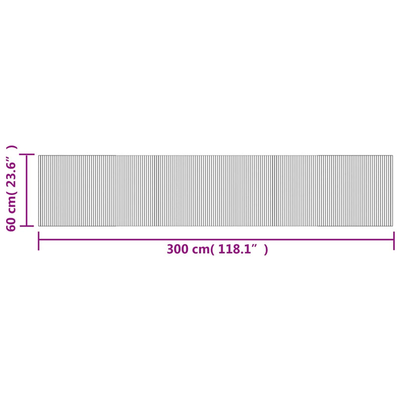 Teppich Rechteckig Braun 60x300 cm Bambus