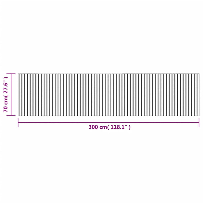 Teppich Rechteckig Braun 70x300 cm Bambus