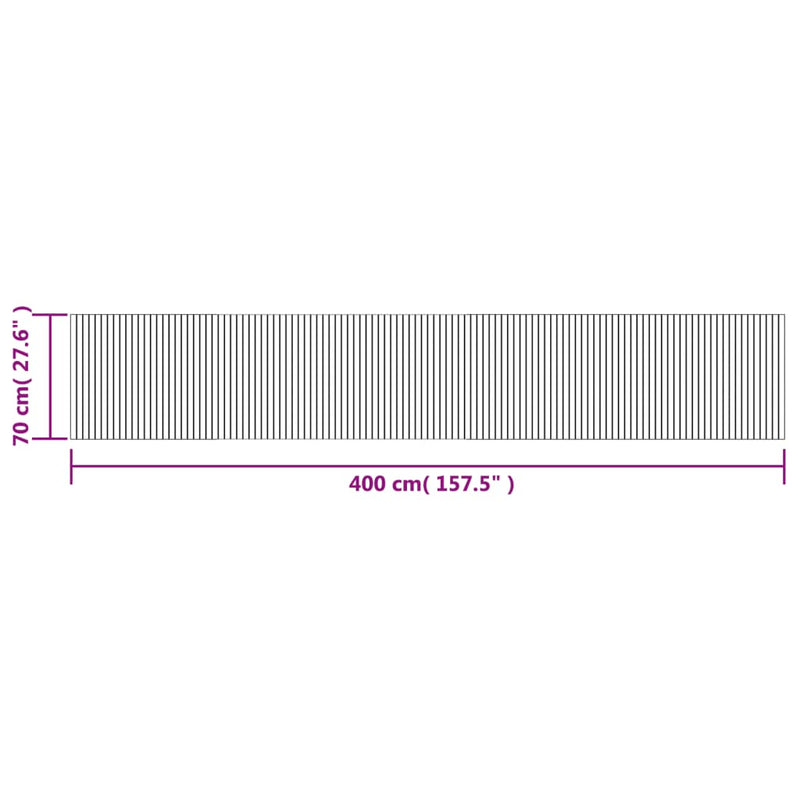 Teppich Rechteckig Braun 70x400 cm Bambus