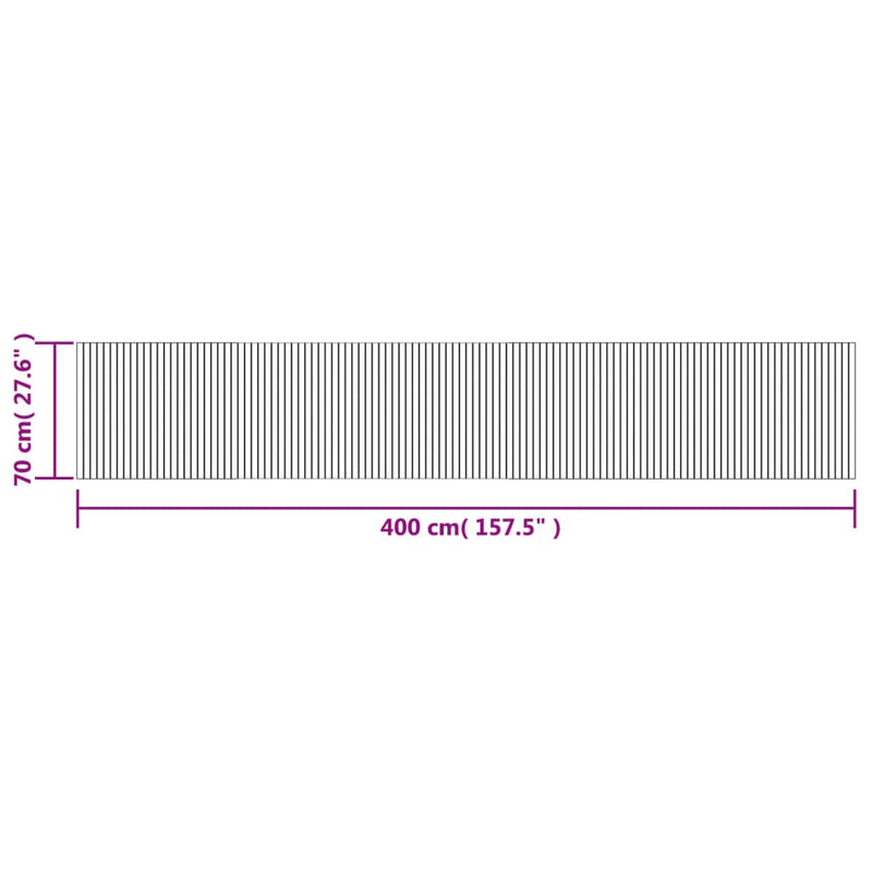 Teppich Rechteckig Hell Natur 70x400 cm Bambus