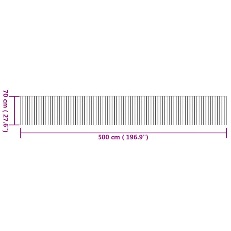 Teppich Rechteckig Natur 70x500 cm Bambus