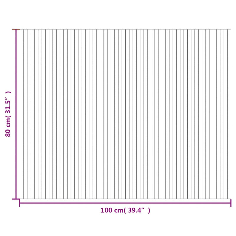 Teppich Rechteckig Hell Natur 80x100 cm Bambus