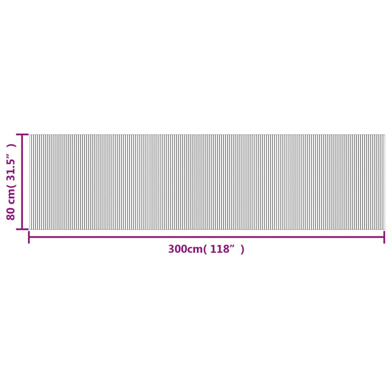 Teppich Rechteckig Braun 80x300 cm Bambus