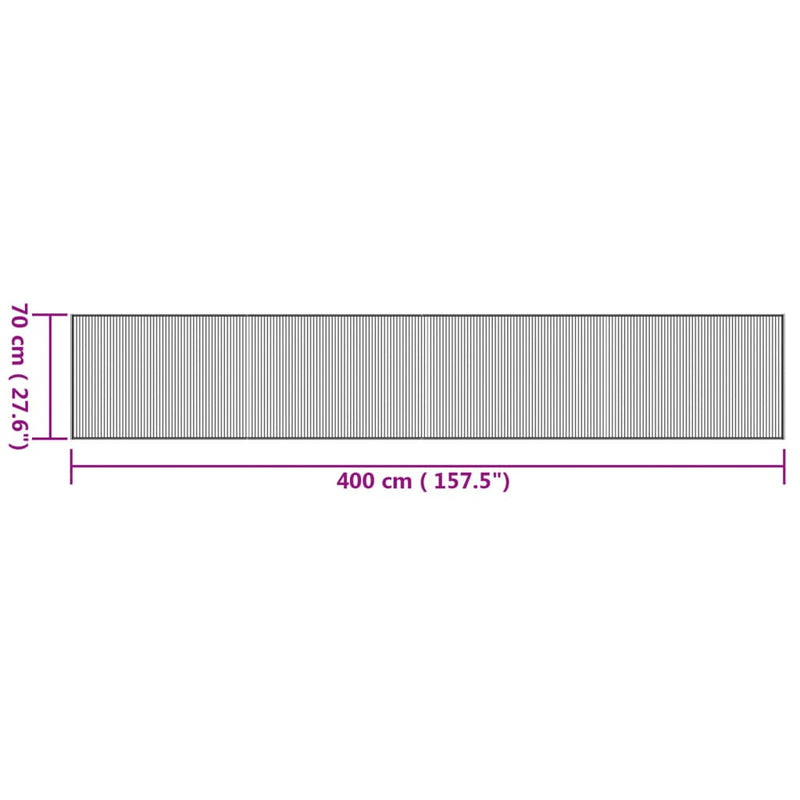 Teppich Rechteckig Natur 70x400 cm Bambus