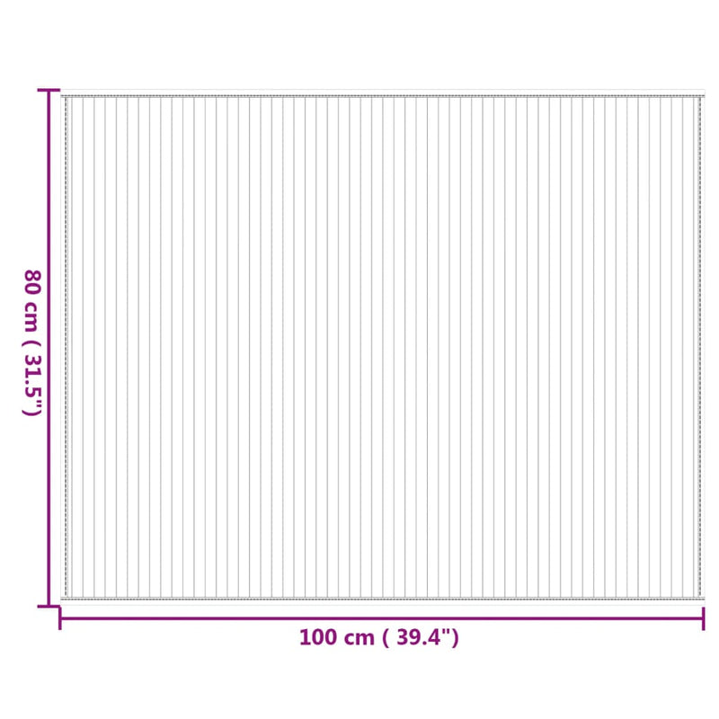 Teppich Rechteckig Natur 80x100 cm Bambus