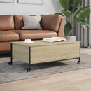 Couchtisch Mit Rollen 91X55X34 Cm Holzwerkstoff