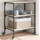 Küchenwagen Braun Eichen-Optik 60X41X76 Cm Holzwerkstoff