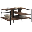 Couchtisch Braun Eichen-Optik 100X100X48,5 Cm Holzwerkstoff