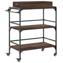 Küchenwagen Braun Eichen-Optik 81,5X41X92,5 Cm Holzwerkstoff
