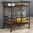 Küchenwagen Braun Eichen-Optik 82X40X78,5 Cm Holzwerkstoff
