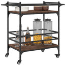 Küchenwagen Braun Eichen-Optik 82X40X78,5 Cm Holzwerkstoff