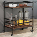 Küchenwagen Braun Eichen-Optik 82X40X78,5 Cm Holzwerkstoff
