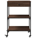 Küchenwagen Braun Eichen-Optik 60X48X89,5 Cm Holzwerkstoff