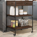 Küchenwagen Braun Eichen-Optik 60X48X89,5 Cm Holzwerkstoff
