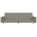 Schlafsofa 2-Sitzer Mit 2 Kissen Samt