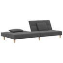 Schlafsofa 2-Sitzer Mit 2 Kissen Stoff