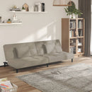 Schlafsofa 2-Sitzer Mit 2 Kissen Samt