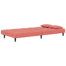 Schlafsofa 2-Sitzer Mit 2 Kissen Samt