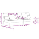 Schlafsofa 2-Sitzer Mit 2 Kissen Samt