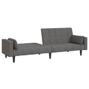 Schlafsofa 2-Sitzer Mit 2 Kissen Stoff