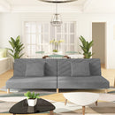 Schlafsofa 2-Sitzer Mit 2 Kissen Stoff