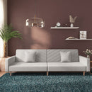 Schlafsofa 2-Sitzer Mit 2 Kissen Stoff