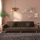 Schlafsofa 2-Sitzer Mit 2 Kissen Stoff