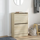 Schuhschrank Sonoma-Eiche 60X21X87,5 Cm Holzwerkstoff Sonoma Eiche