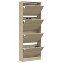 Schuhschrank Sonoma-Eiche 60X21X87,5 Cm Holzwerkstoff Sonoma Eiche