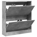 Schuhschrank Holzwerkstoff Betongrau