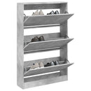 Schuhschrank Holzwerkstoff Betongrau