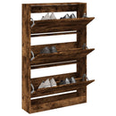 Schuhschrank 60X34X63,5 Cm Holzwerkstoff Räuchereiche