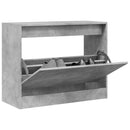 Schuhschrank Holzwerkstoff Betongrau