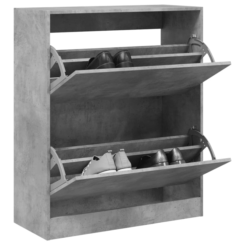 Schuhschrank Holzwerkstoff Betongrau