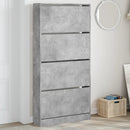 Schuhschrank Holzwerkstoff Betongrau