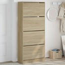 Schuhschrank Sonoma-Eiche 60X21X87,5 Cm Holzwerkstoff Sonoma Eiche