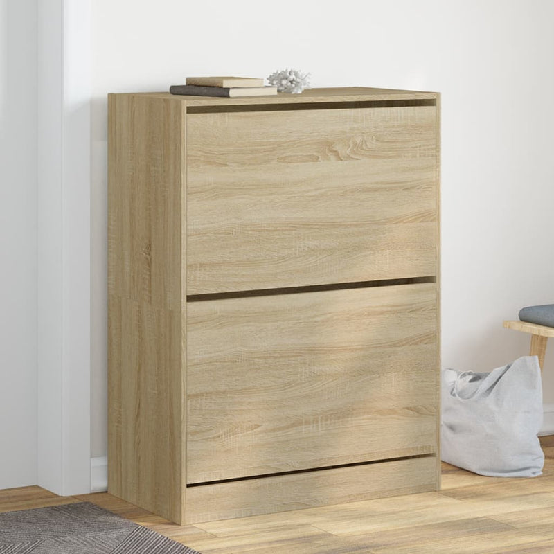 Schuhschrank Sonoma-Eiche 60X21X87,5 Cm Holzwerkstoff Sonoma Eiche