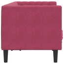 Chesterfield-Sofa Mit Nackenrollen Samt