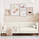 Chesterfield-Sofa Mit Nackenrollen Samt